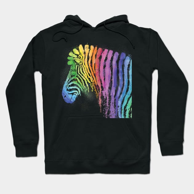 zebra painting illustration Hoodie by bovaart